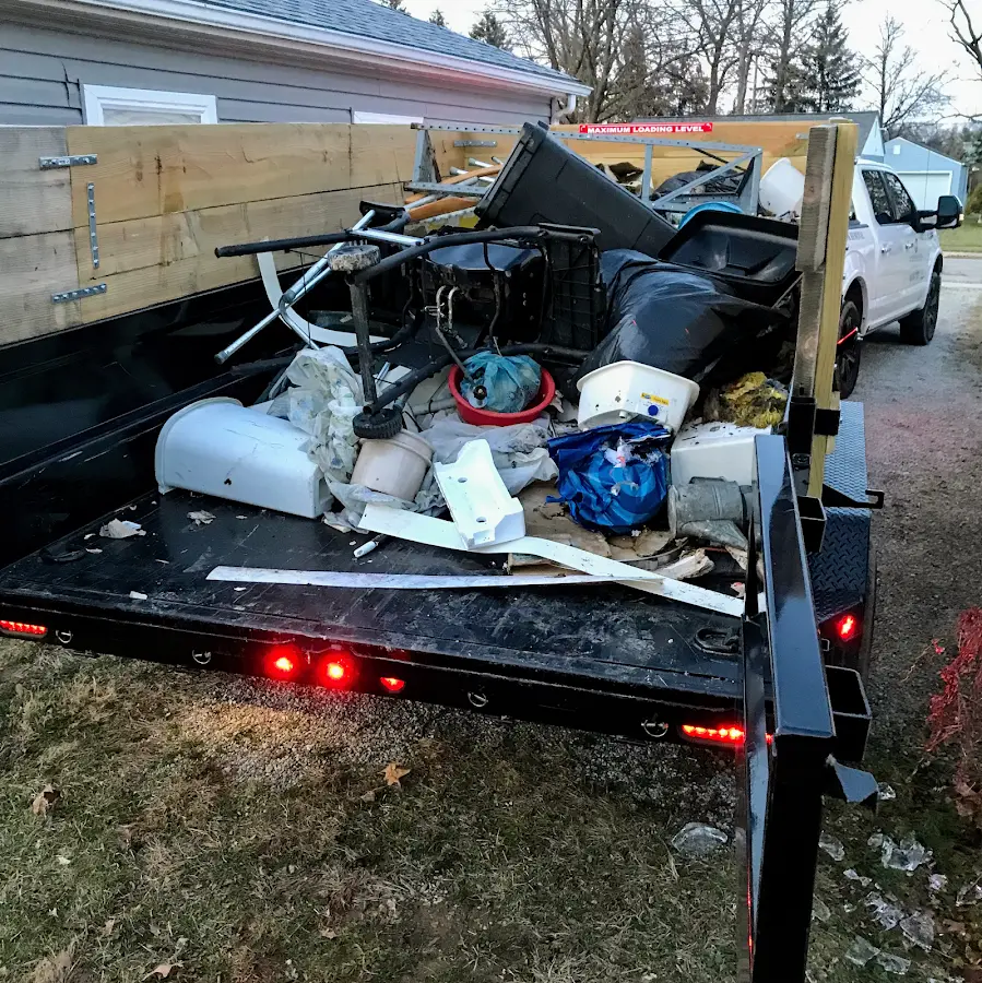 Roll-off dumpster delivered to a residential driveway in Rye Brook