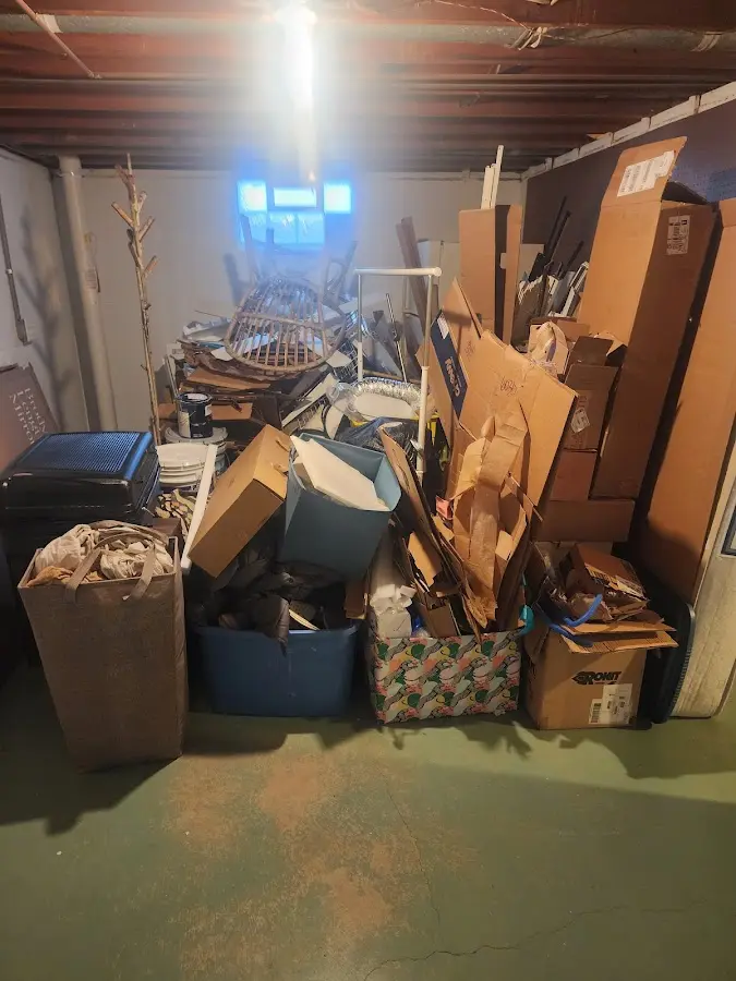 Roll-off dumpster container at job site for 20 Yard Dumpster Rental in Rye Brook